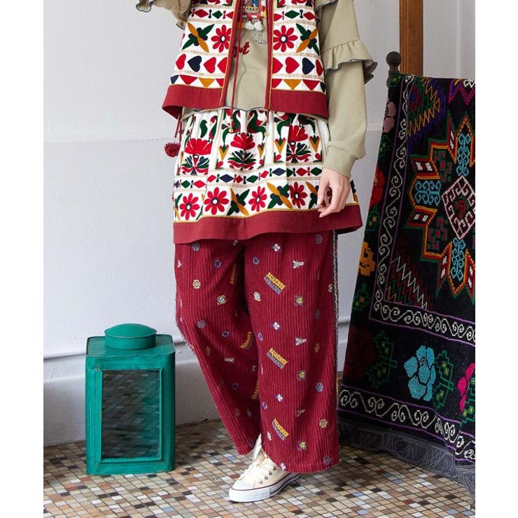 【チャイハネ】スンダナ刺繍ミニスカート | アミナコレクション  | 詳細画像2 