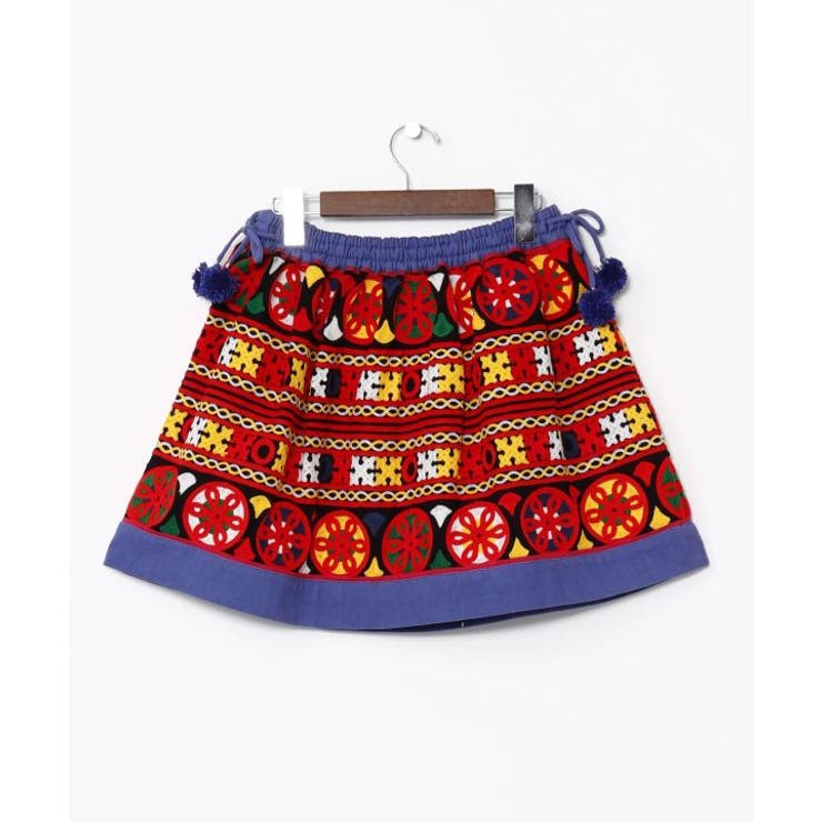 【チャイハネ】スンダナ刺繍ミニスカート | アミナコレクション  | 詳細画像7 