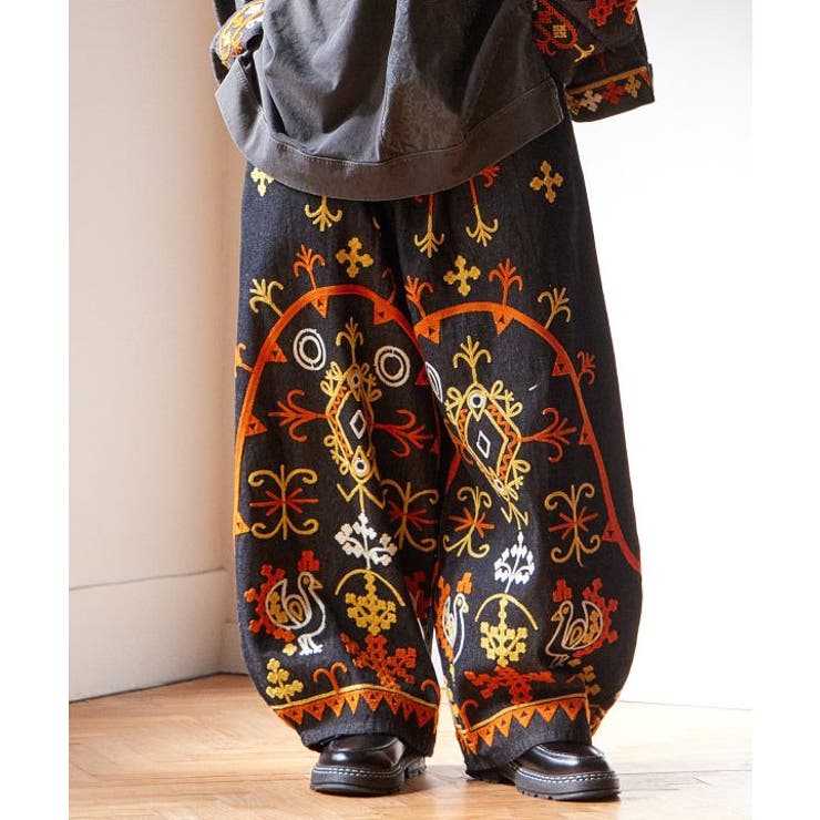 ブラック | 【チャイハネ】カチデナメンズパンツ | アミナコレクション