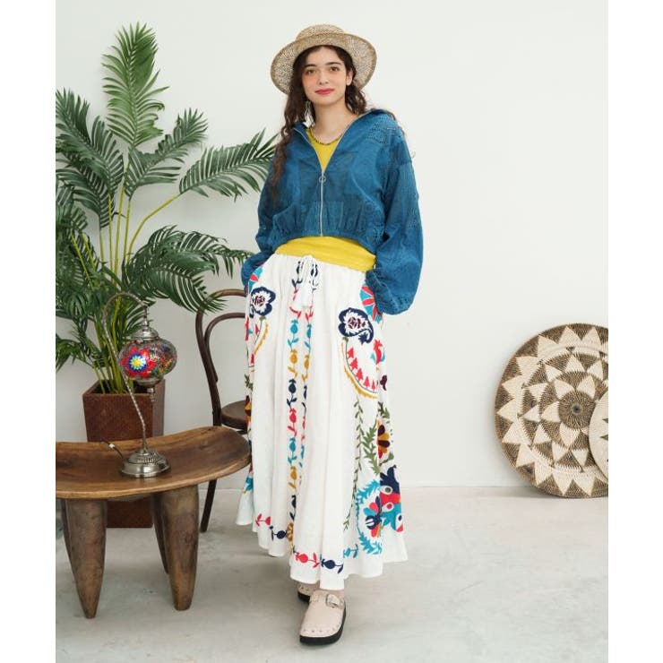 【チャイハネ】エルジャン刺繍スカート | アミナコレクション  | 詳細画像1 