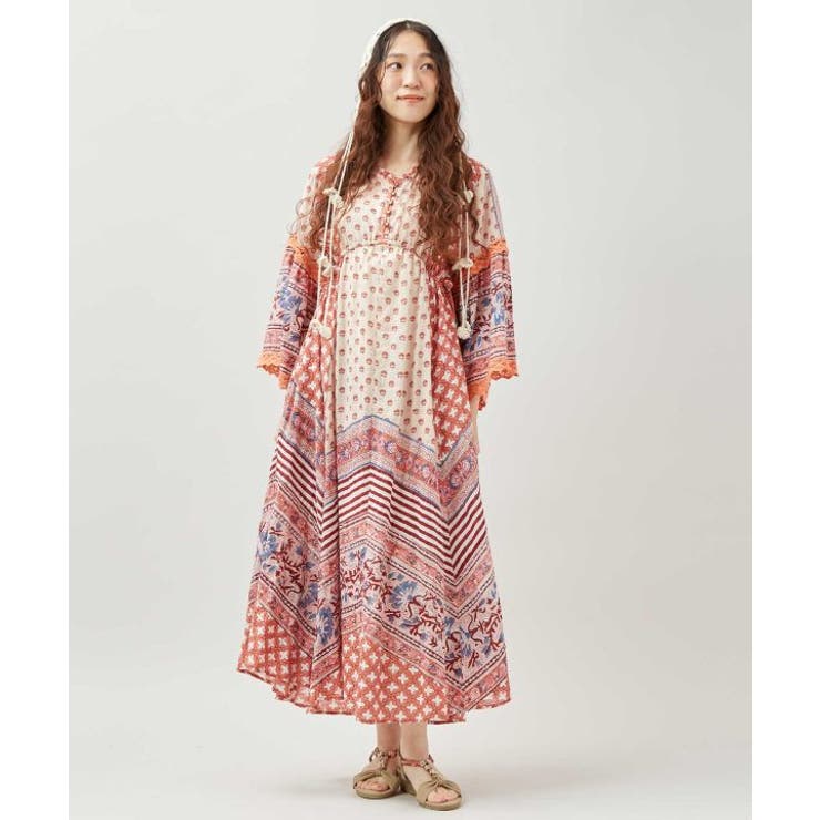 ベージュ | 【チャイハネ】カリシュマワンピース | アミナコレクション 