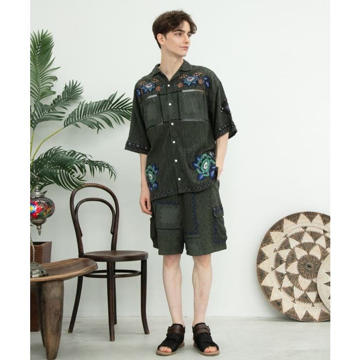 【チャイハネ】ロザリナメンズハーフパンツ | アミナコレクション  | 詳細画像1 