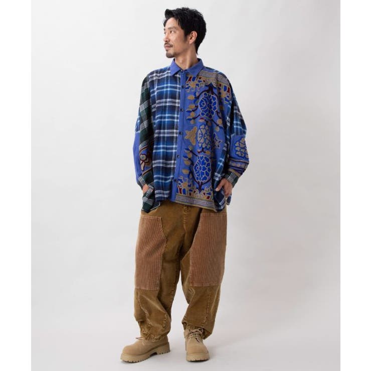【チャイハネ】チベッチェメンズシャツ | アミナコレクション | 詳細画像4 