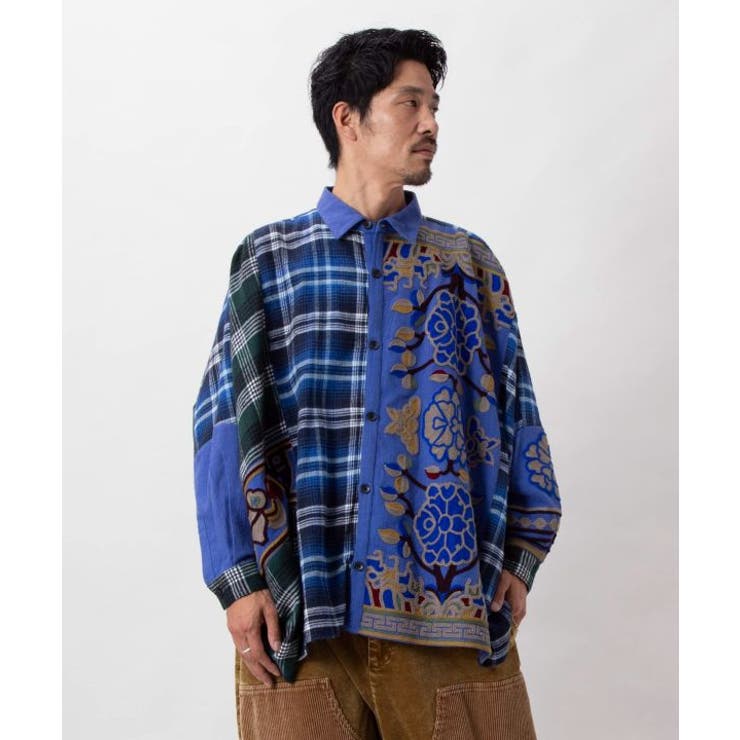 【チャイハネ】チベッチェメンズシャツ | アミナコレクション | 詳細画像6 