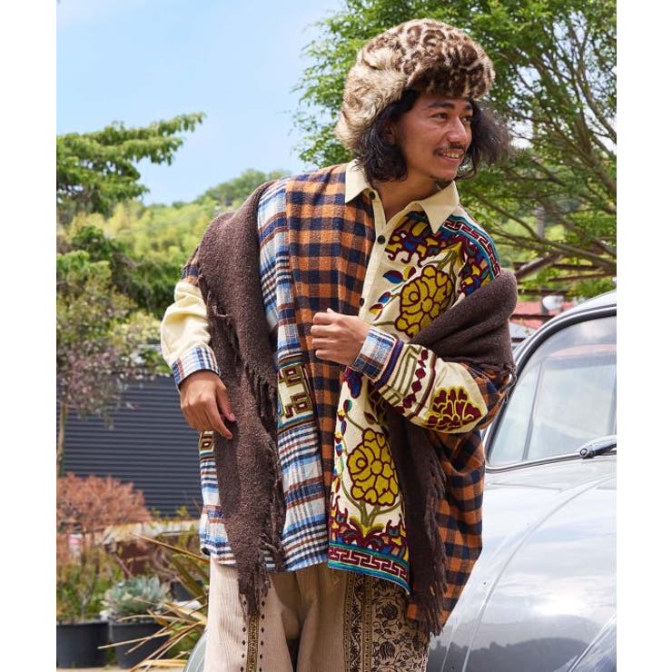 ベージュ | 【チャイハネ】チベッチェメンズシャツ | アミナコレクション