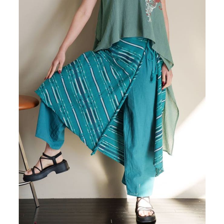 ブルー | 【チャイハネ】ウィル変形ワイドパンツ | アミナコレクション 