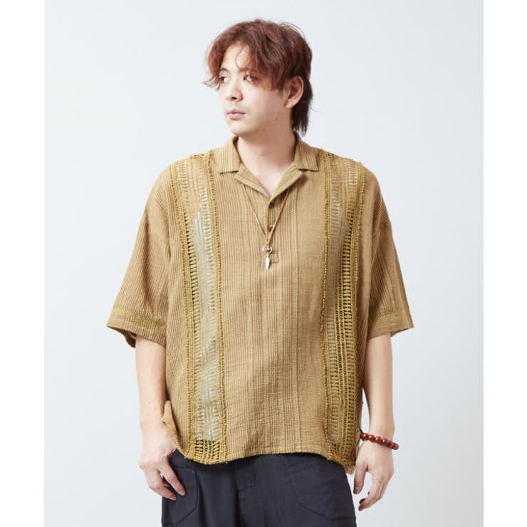 【チャイハネ】ナナミィメンズプルオーバーシャツ | アミナコレクション  | 詳細画像6 