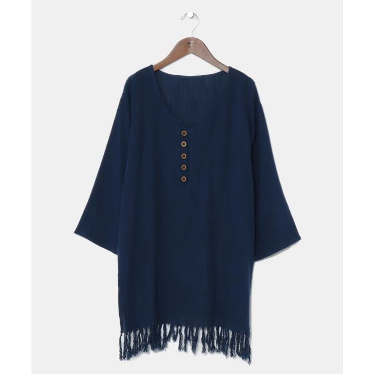 ネイビー | 【チャイハネ】フリラジメンズＴＯＰ | アミナコレクション