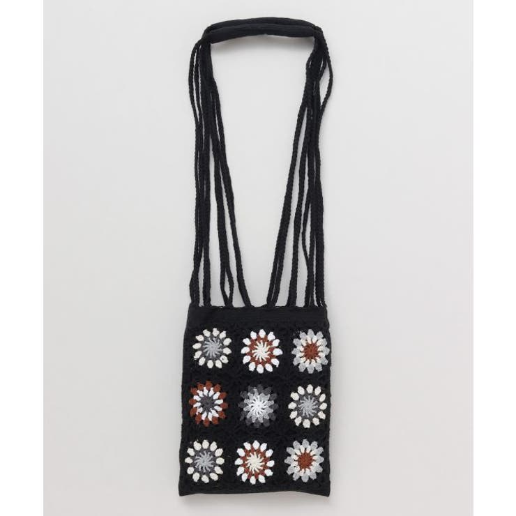 ブラック | 【チャイハネ】クロシェンショルダーバッグ | アミナコレクション 