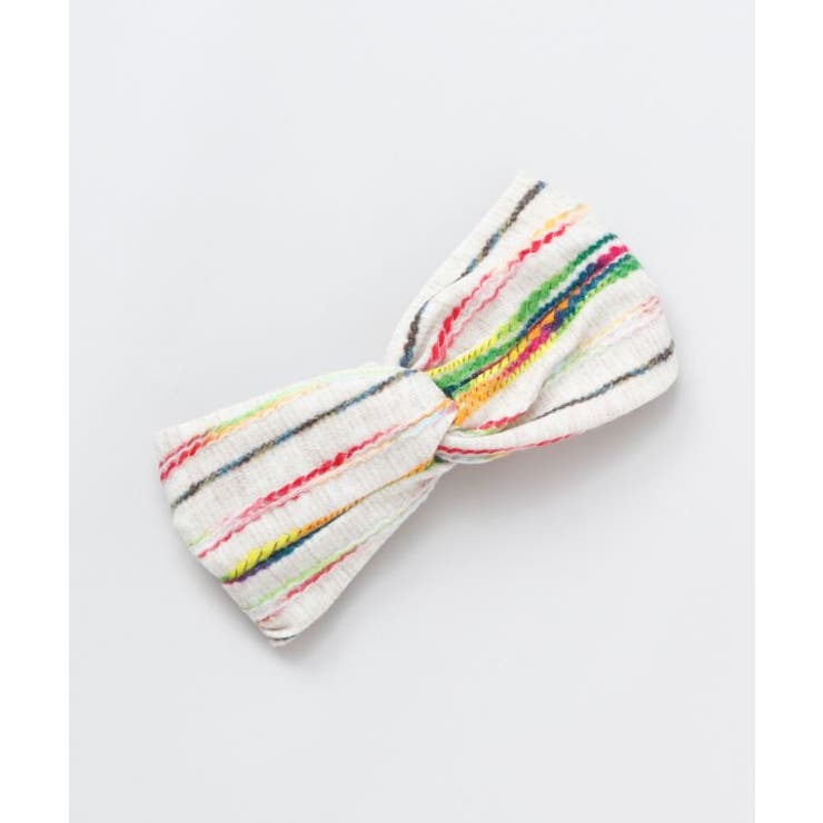 ベージュ | 【チャイハネ】ソフトボーダーヘアバンド | アミナコレクション 