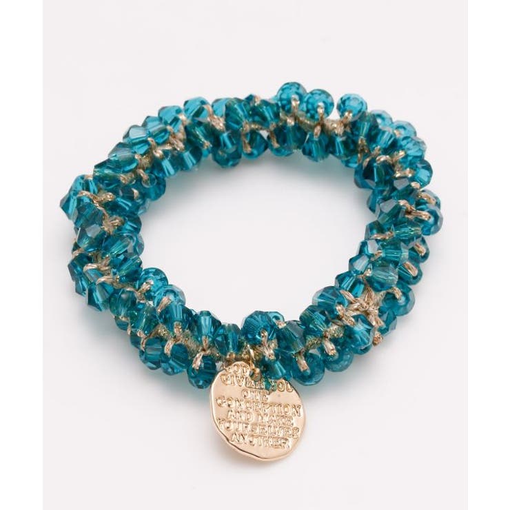 グリーン | 【チャイハネ】ギャラックビジュヘアゴム | アミナコレクション 