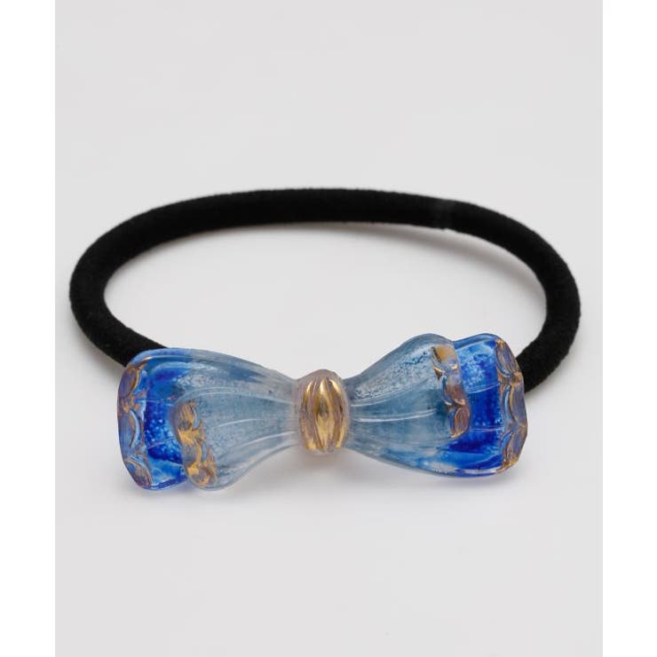 ブルー | 【欧州航路】【Fromチェコ】チェコボタンストゥヘアゴム | アミナコレクション 