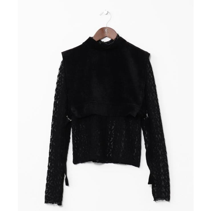 ブラック | 【欧州航路】ノエルセットベスト＆ハイネックトップス | アミナコレクション 