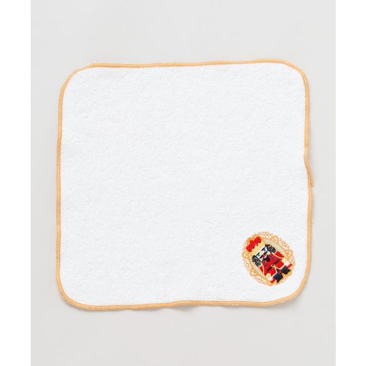 ホワイト | 【欧州航路】フォークラフト刺繍タオルハンカチ | アミナコレクション 