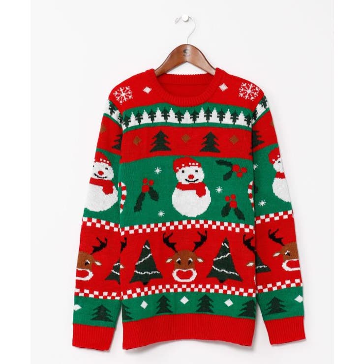 レッド | 【欧州航路】スノーマンニットプルオーバー | アミナコレクション 