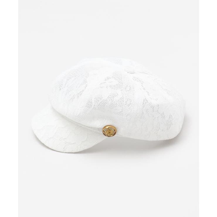 ホワイト | 【欧州航路】フラワーレースキャスケット | アミナコレクション 