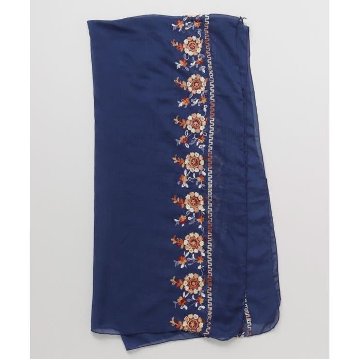 【欧州航路】フィーカ花刺繍ストール | アミナコレクション  | 詳細画像3 