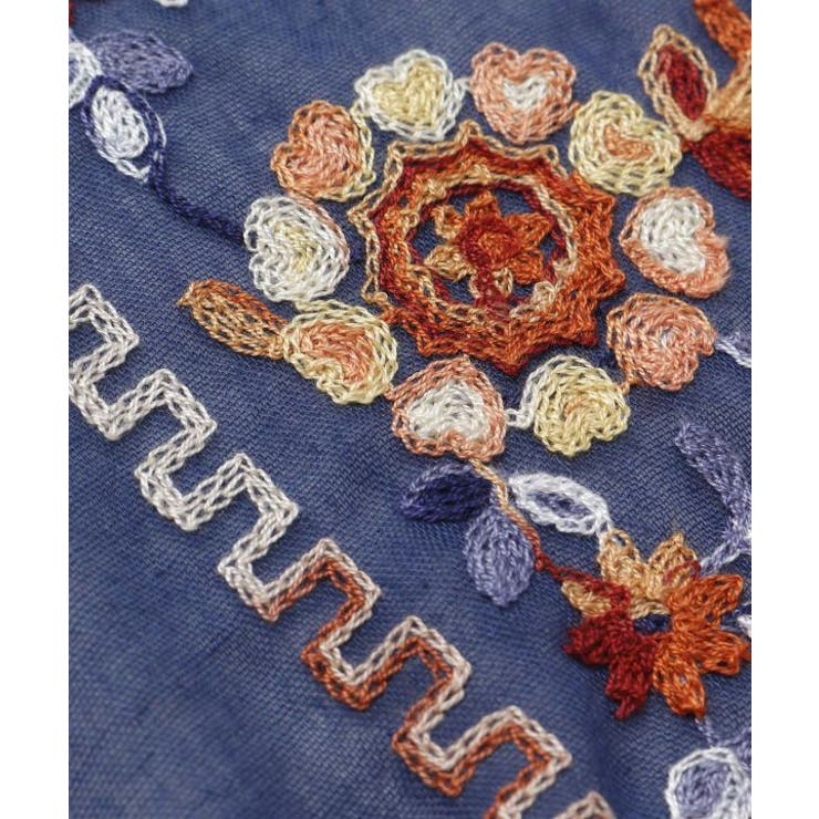 【欧州航路】フィーカ花刺繍ストール | アミナコレクション  | 詳細画像5 