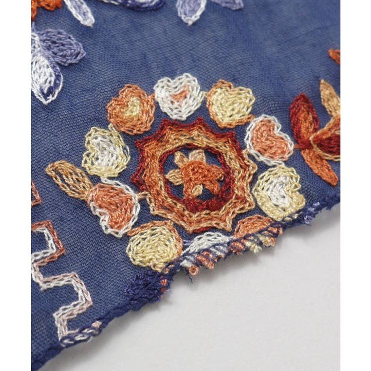【欧州航路】フィーカ花刺繍ストール | アミナコレクション  | 詳細画像6 