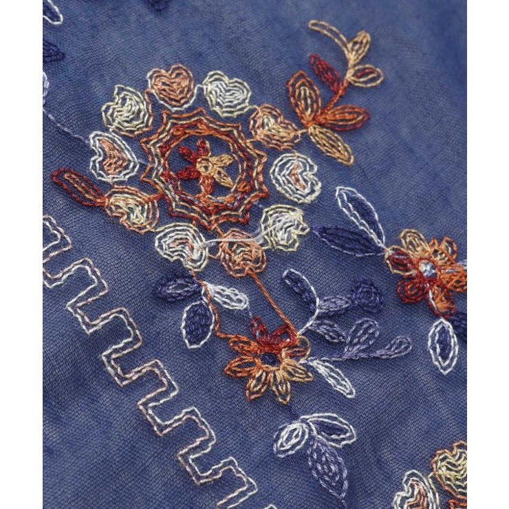 【欧州航路】フィーカ花刺繍ストール | アミナコレクション  | 詳細画像7 