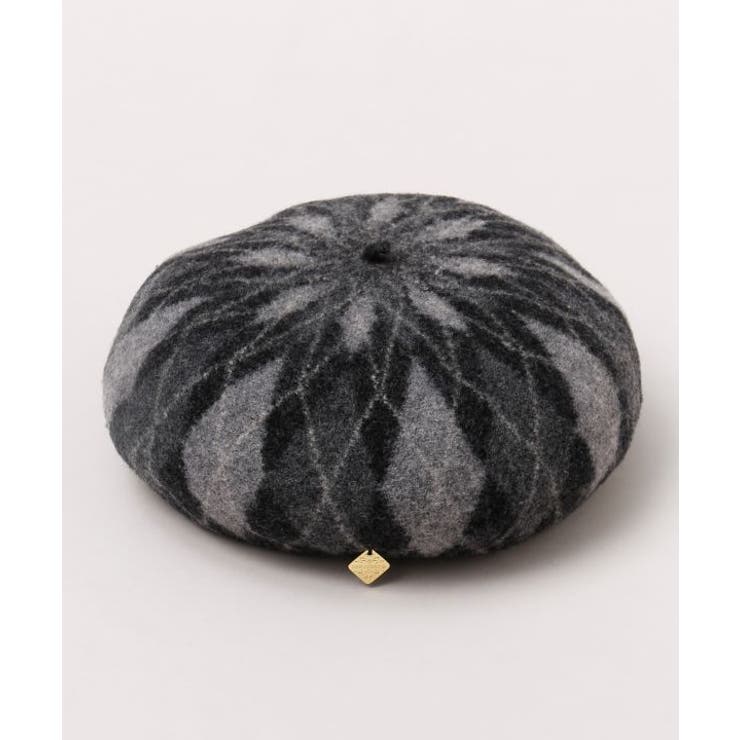 グレー | 【欧州航路】アーガイルベレー帽 | アミナコレクション 