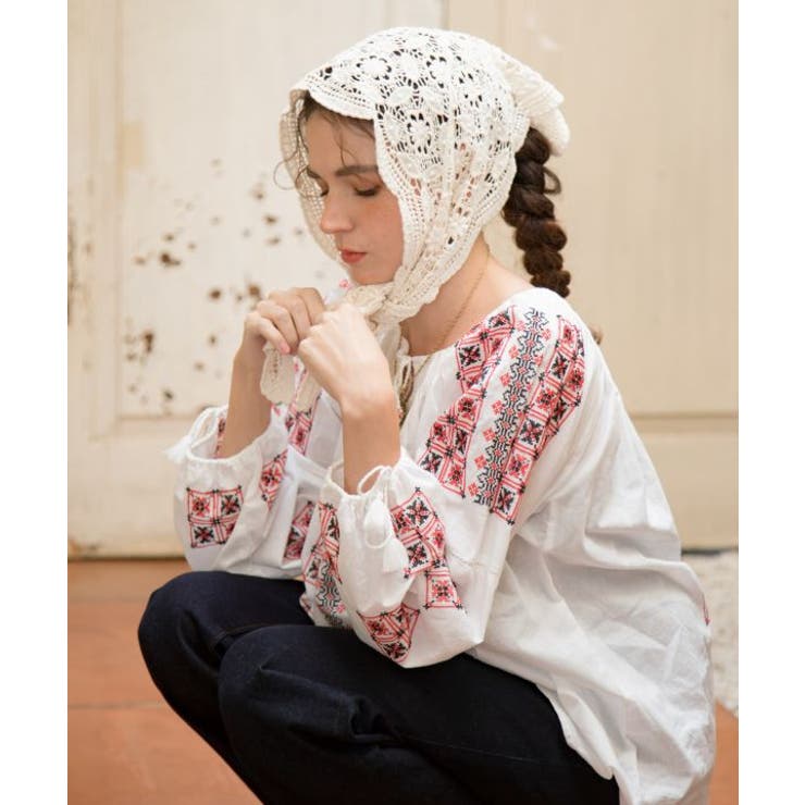 【欧州航路】クロシェダイヤスカーフ | アミナコレクション  | 詳細画像2 