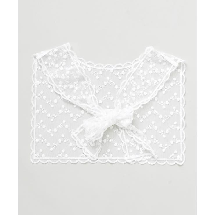 ホワイト | 【欧州航路】レースカラースカーフ | アミナコレクション 