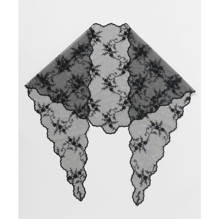 ブラック | 【欧州航路】レースダイヤスカーフ | アミナコレクション 