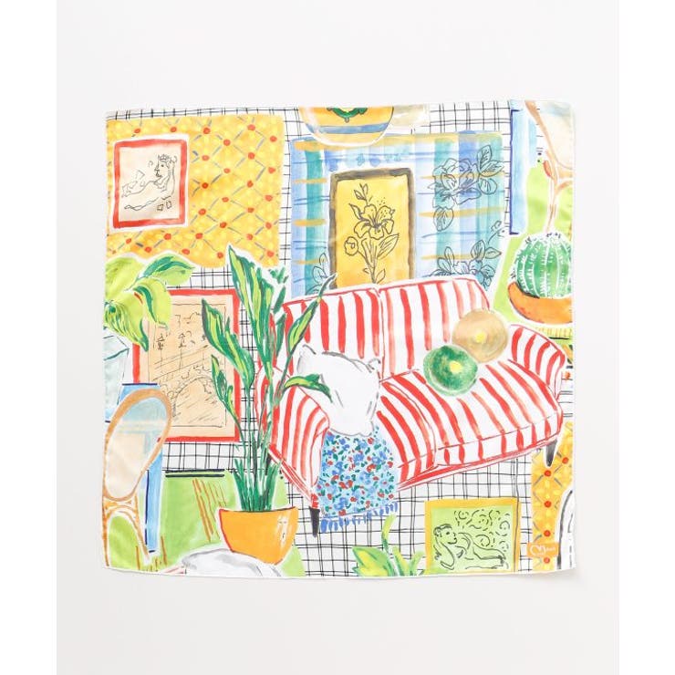 オレンジ系その他 | 【欧州航路】【Fromフランス】ミュルーズルームスカーフ | アミナコレクション 