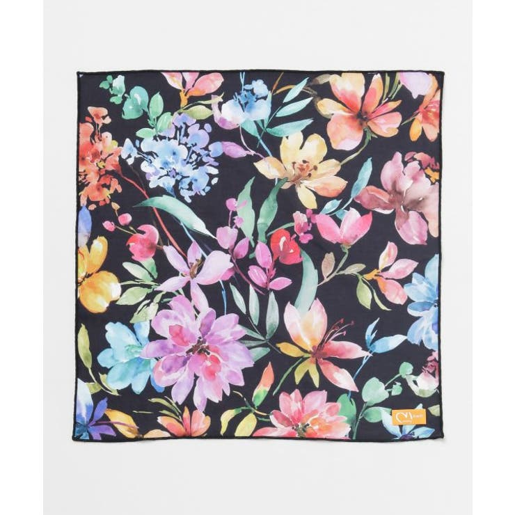 ブラックミックス | 【欧州航路】【Fromフランス】ミュルーズブルームハンカチ | アミナコレクション 