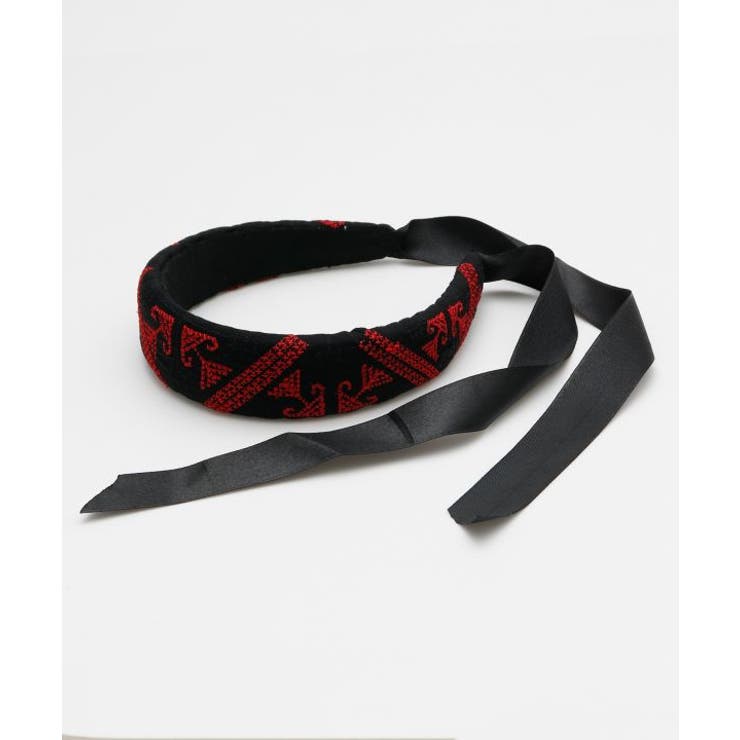 ブラック | 【欧州航路】ロマニアリボンカチューシャ | アミナコレクション 