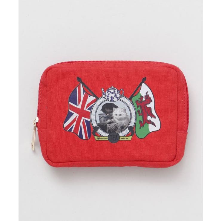 レッド | 【欧州航路】【オーガニックコットン】アフターヌーンポーチ | アミナコレクション 