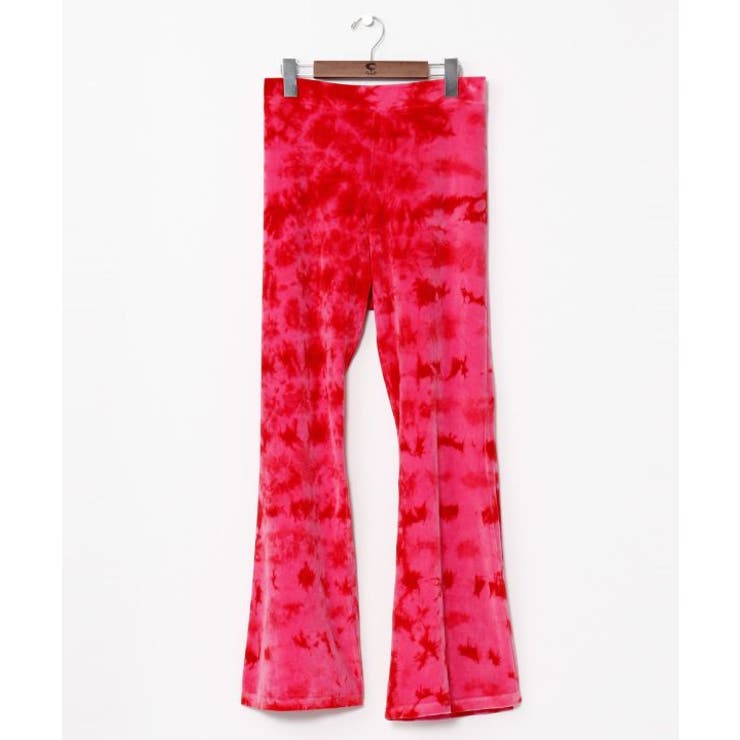 ピンク | 【チャイハネ】ベロアタイダイベルボトムパンツ | アミナコレクション 