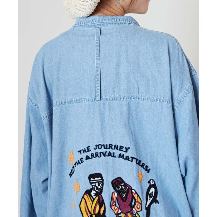 【チャイハネ】カシュデニムシャツワンピース | アミナコレクション  | 詳細画像5 