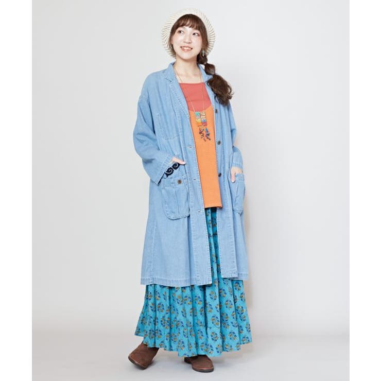 ブルー | 【チャイハネ】カシュデニムシャツワンピース | アミナコレクション 