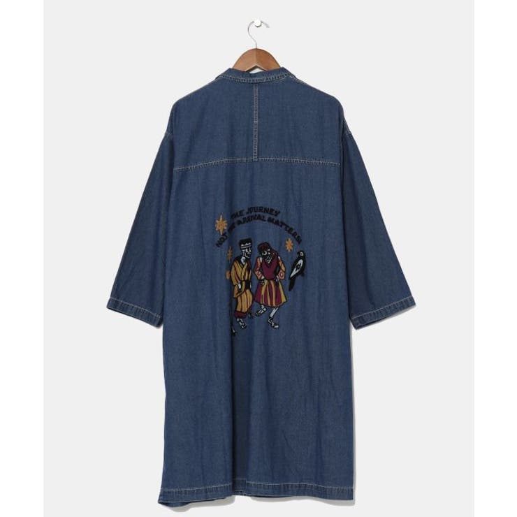 ネイビー | 【チャイハネ】カシュデニムシャツワンピース | アミナコレクション 