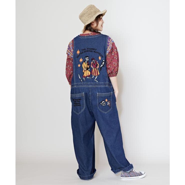 ネイビー | 【チャイハネ】カシュデニムサロペット | アミナコレクション 