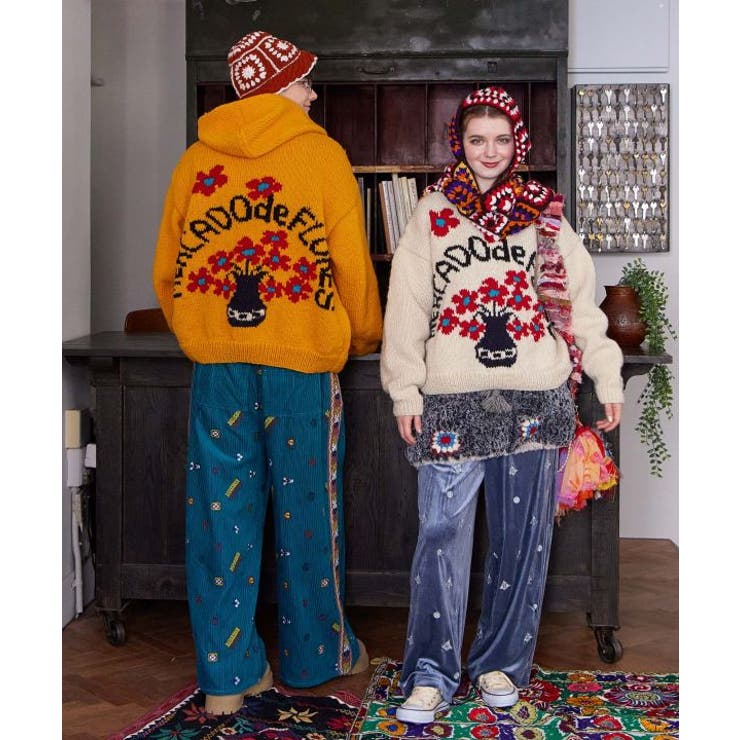 【チャイハネ】メルデフ手編みニットメンズジャケット | アミナコレクション | 詳細画像1 