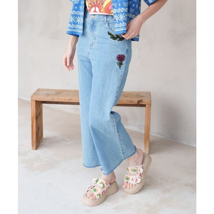 ブルー | 【チャイハネ】レンテナデニムパンツ | アミナコレクション 