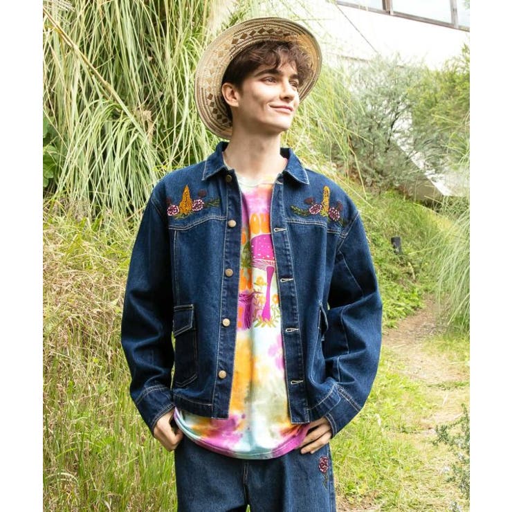 ネイビー | 【チャイハネ】レンテナメンズデニムジャケット | アミナコレクション 