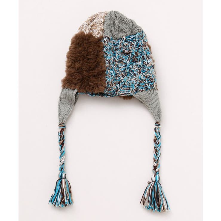 ベージュ | 【チャイハネ】パチシェ耳付きニットキャップ | アミナコレクション 