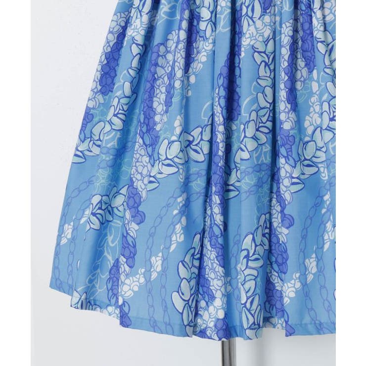 【マウナロア】【既製品】シングルパウ 73CM丈 スイングシェルレイ／ブルー系 | アミナコレクション  | 詳細画像1 