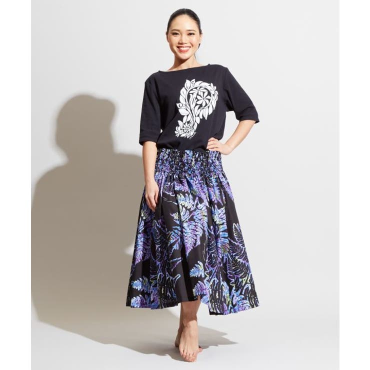 【マウナロア】【既製品】シングルパウ 73CM丈 パラパライ／ブラック系 | アミナコレクション  | 詳細画像1 