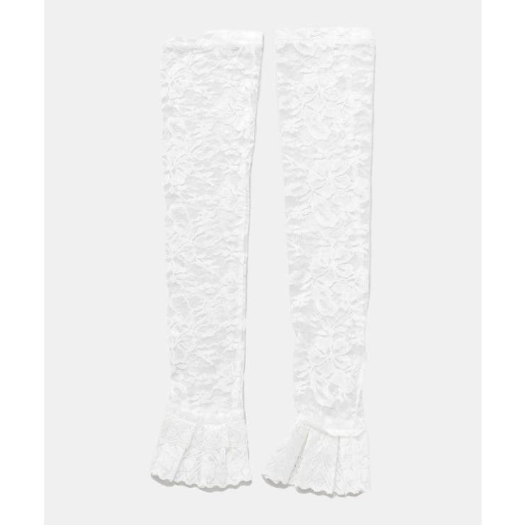 ホワイト | 【マウナロア】レースアームカバースカラップ | アミナコレクション 