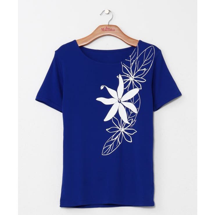 ブルー | 【マウナロア】ティアレリーフTシャツ | アミナコレクション 
