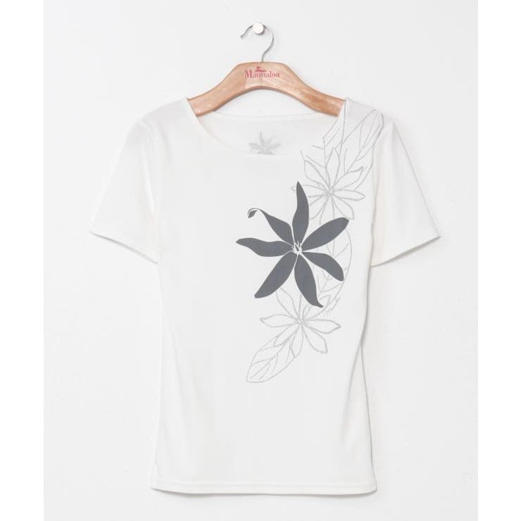 オフホワイト | 【マウナロア】ティアレリーフTシャツ | アミナコレクション 