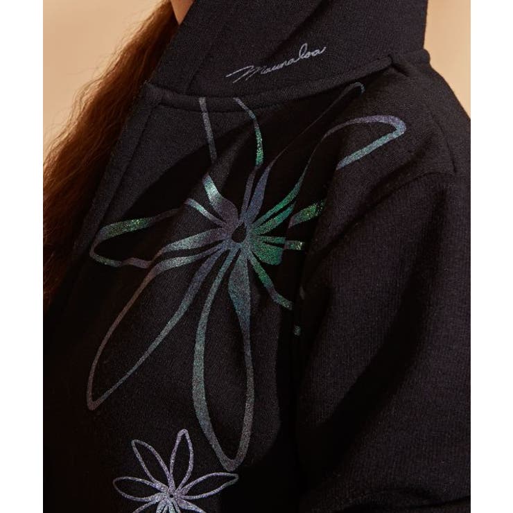 ティアレシャギージップパーカ ❤︎ マウナロア マウナロア Maunaloa ティアレシャギージップパーカ （ブラック