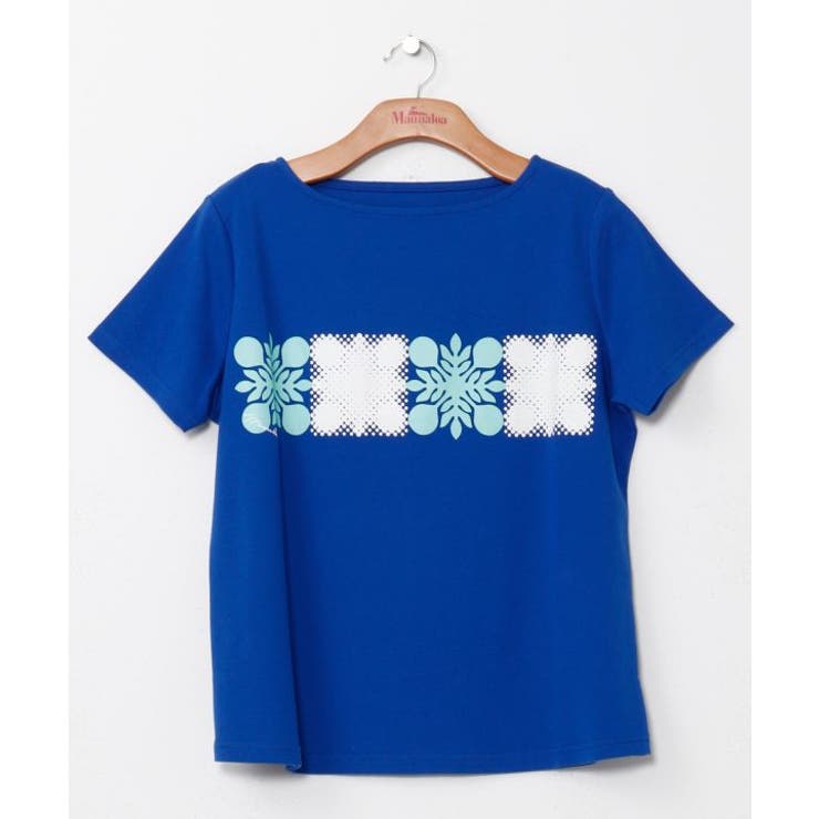 ブルー | 【マウナロア】ハワイアンキルトＴシャツ | アミナコレクション 