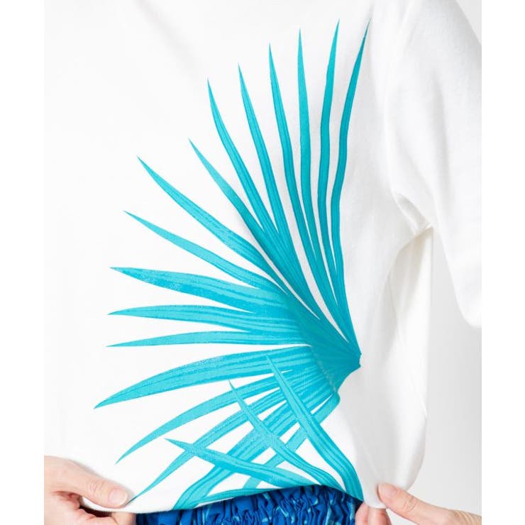 【マウナロア】パームリーフＴシャツ(7分袖) | アミナコレクション  | 詳細画像3 