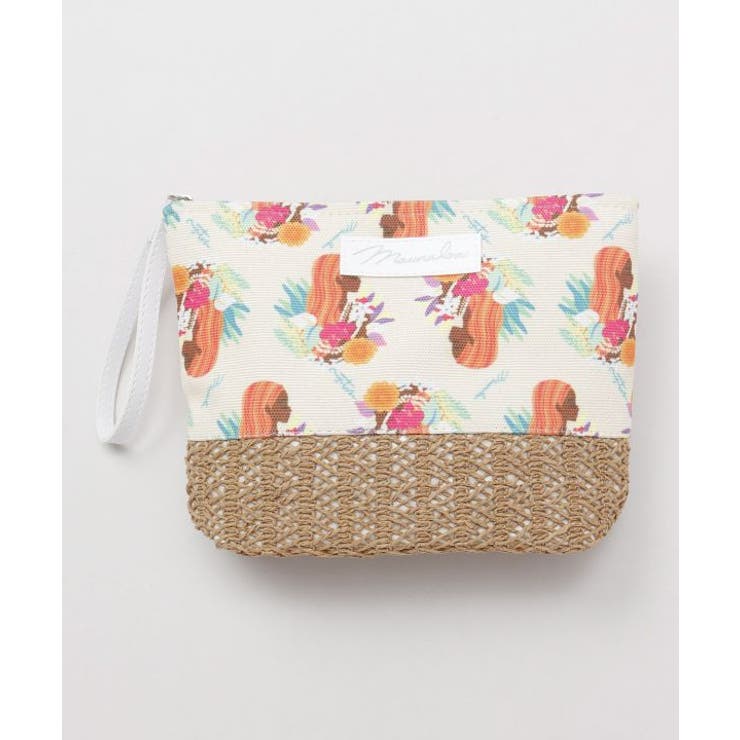 ホワイト | 【マウナロア】ブルームポーチ【Mighty Su × Maunaloa】 | アミナコレクション 